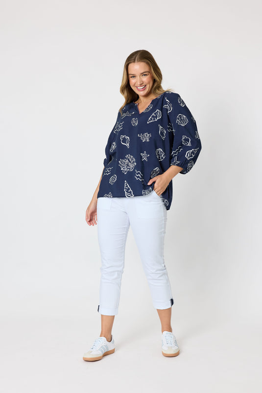 Threadz Womens Montecito Print Top