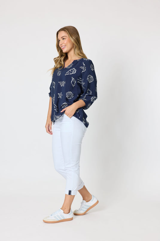 Threadz Womens Montecito Print Top