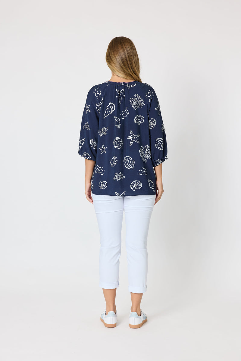 Load image into Gallery viewer, Threadz Womens Montecito Print Top
