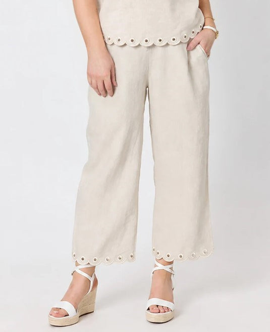 Gordon Smith Womens Lilly Linen Pant - Natural