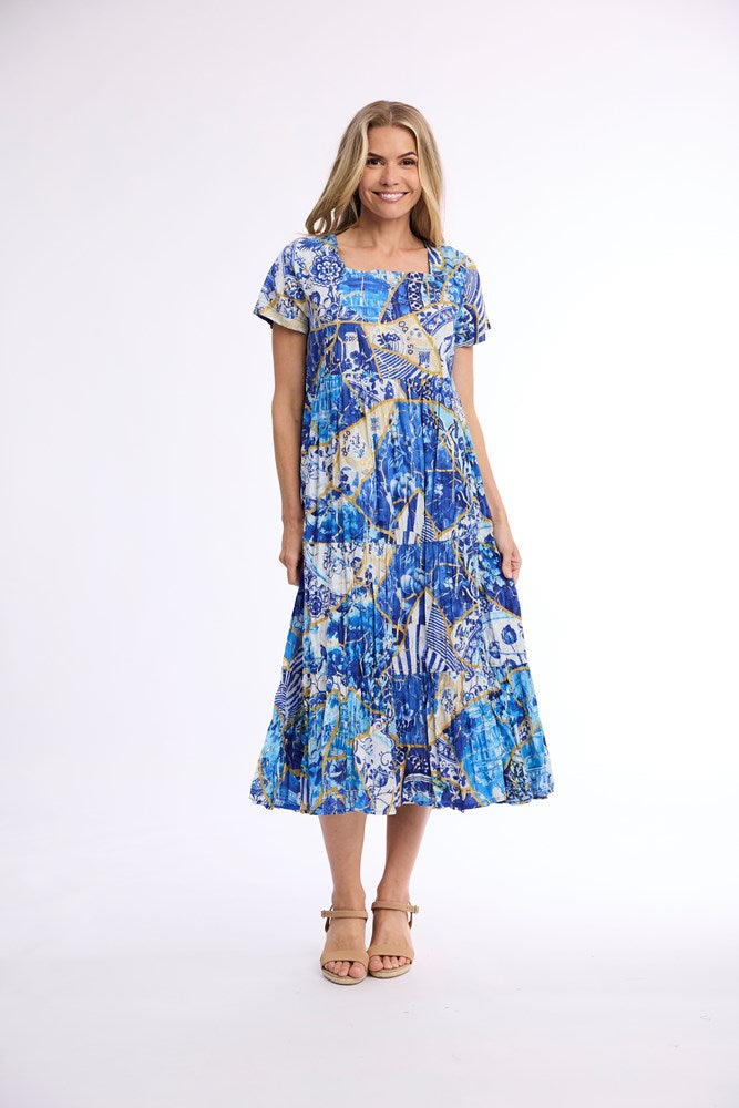 Load image into Gallery viewer, Orientique Womens 50yrs Oriental Dress Midi Square Neckline
