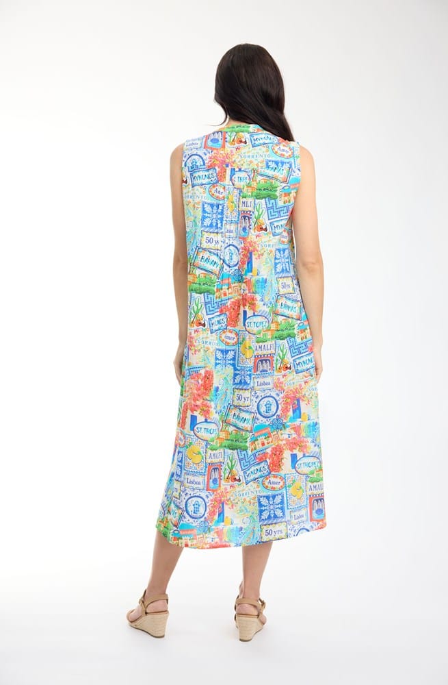 Load image into Gallery viewer, Orientique Womens 50yrs Travel Dress Maxi Pleated
