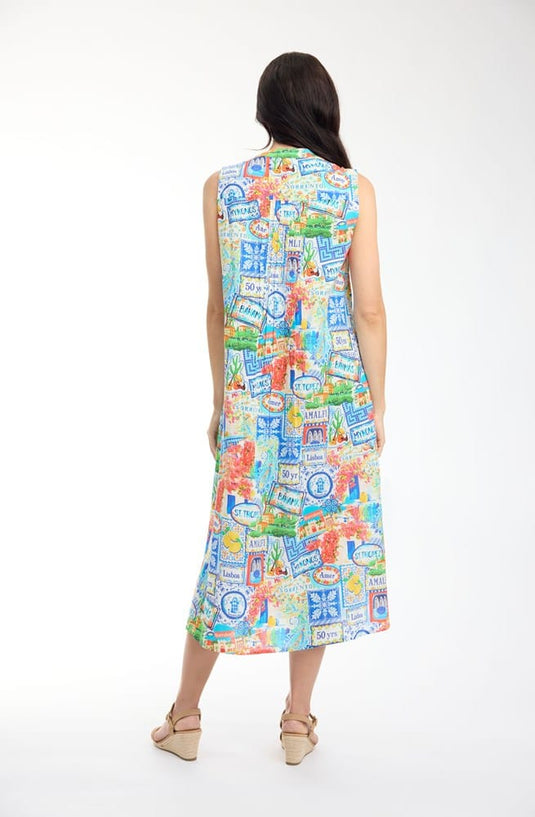 Orientique Womens 50yrs Travel Dress Maxi Pleated