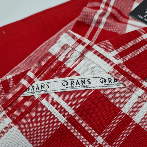 Load image into Gallery viewer, Rans Madrid Stripe Tea Towel Pack of 3 - Red

