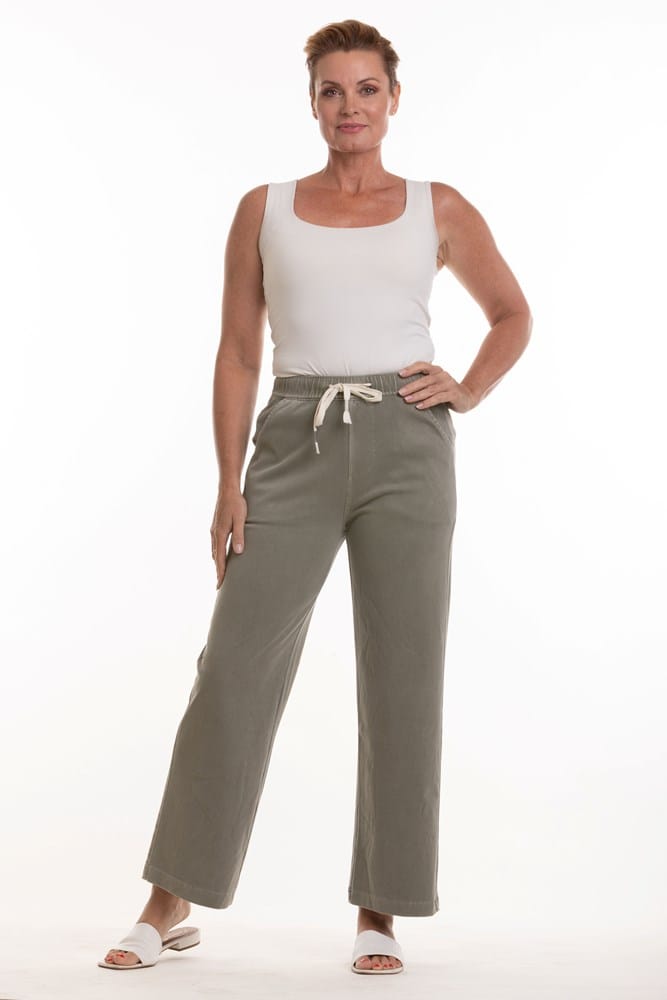 Load image into Gallery viewer, Evidencee Womens Olive Tencil Pants
