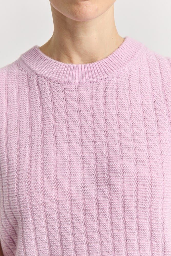 Load image into Gallery viewer, Toorallie Womens Grid Knit Vest - Powder Pink
