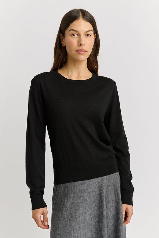 Toorallie Womens Extra Fine Knit Crew