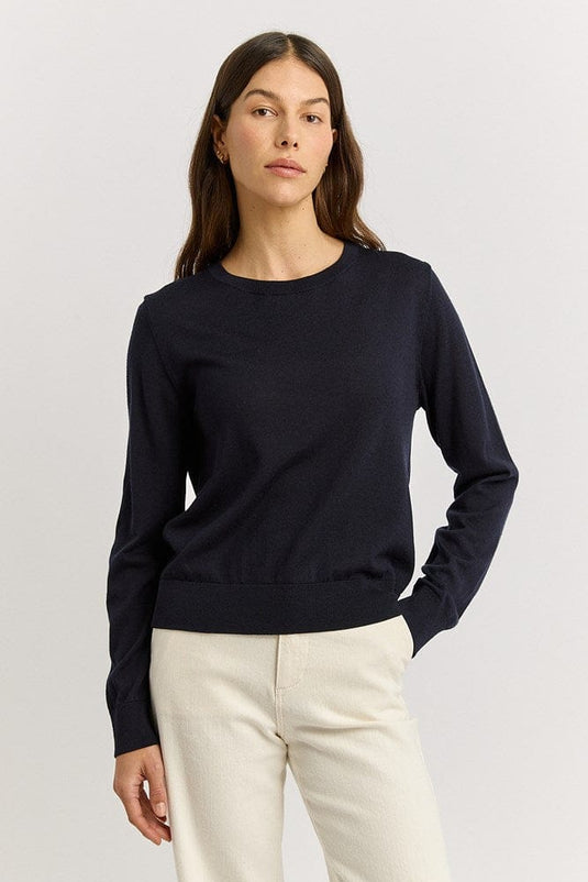 Toorallie Womens Extra Fine Knit Crew