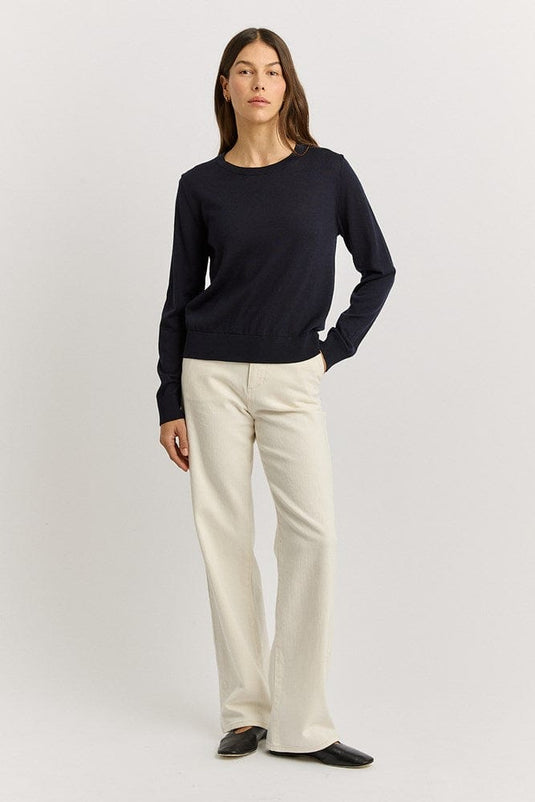 Toorallie Womens Extra Fine Knit Crew