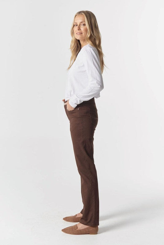 Goondiwindi Cotton Womens 5 Pocket Jean - Chocolate