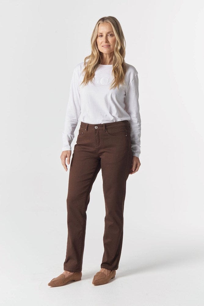 Load image into Gallery viewer, Goondiwindi Cotton Womens 5 Pocket Jean - Chocolate
