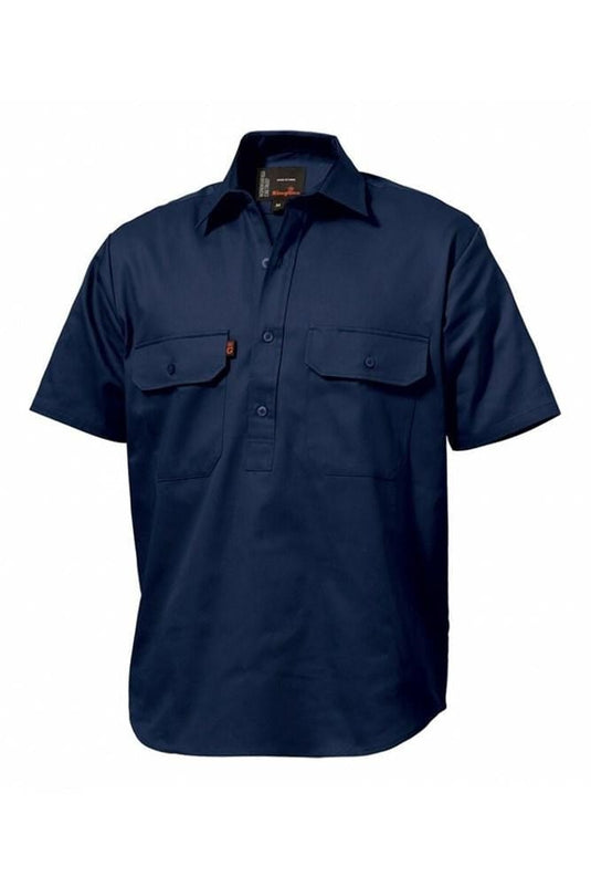 King Gee Short Sleeve Closed Front Drill Shirt