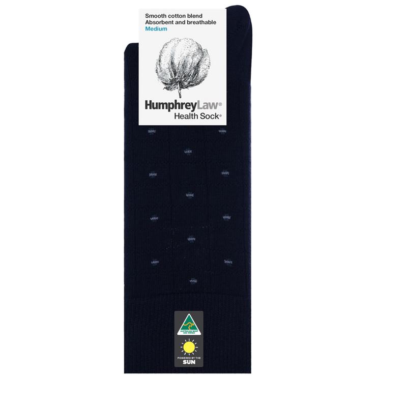 Load image into Gallery viewer, Humphrey Law Mens 85% Mercerised Cotton Check Spot Patterned Health Sock
