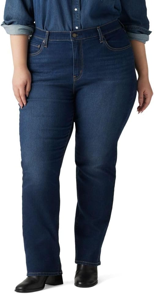 Levis Womens 724 High-Rise Slim Straight Jeans (Plus Size)