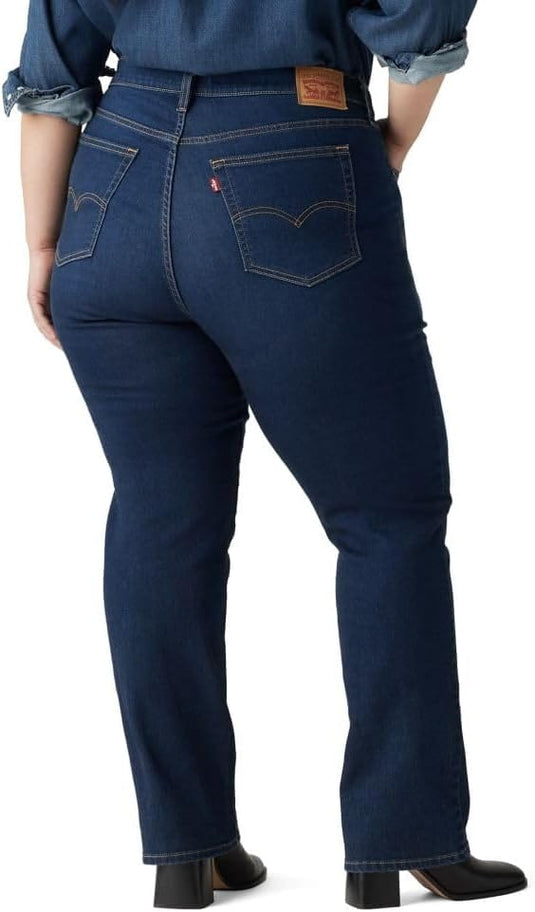 Levis Womens 724 High-Rise Slim Straight Jeans (Plus Size)