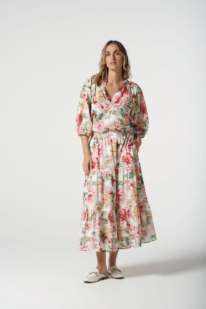 Load image into Gallery viewer, Goondiwindi Cotton Womens Floral Tiered Skirt
