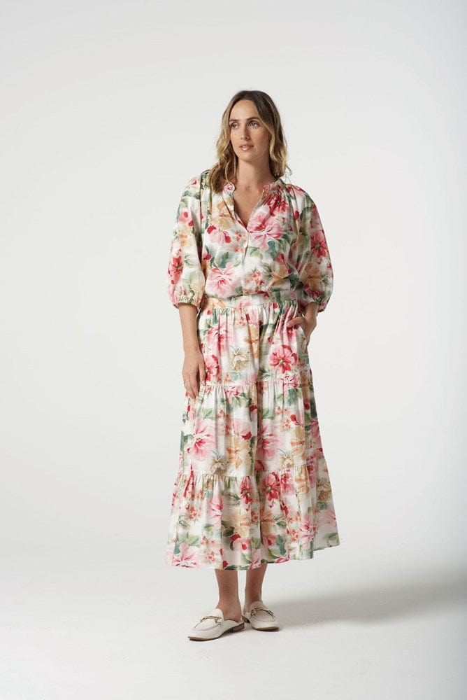 Load image into Gallery viewer, Goondiwindi Cotton Womens Floral Tiered Skirt
