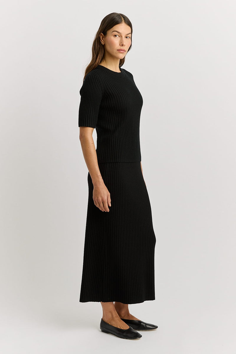 Load image into Gallery viewer, Toorallie Womens Rib Knit Top - Black
