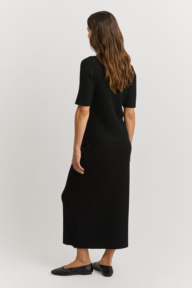 Load image into Gallery viewer, Toorallie Womens Rib Knit Skirt - Black
