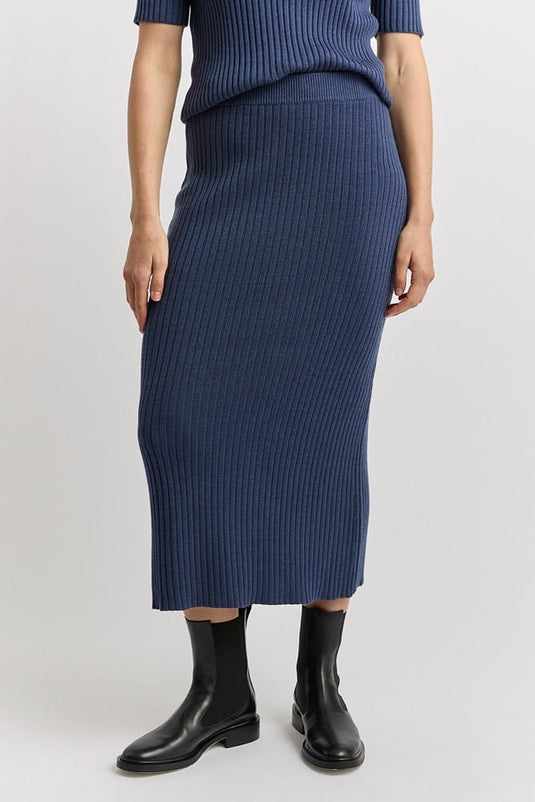 Toorallie Womens Rib Knit Skirt - Galaxy