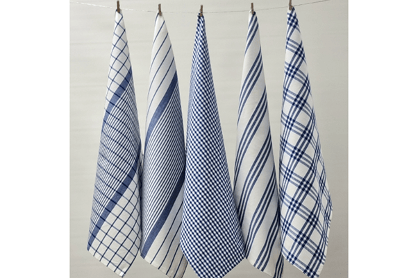 Load image into Gallery viewer, Rans Milan Tea Towel Pack of 5 - Blue
