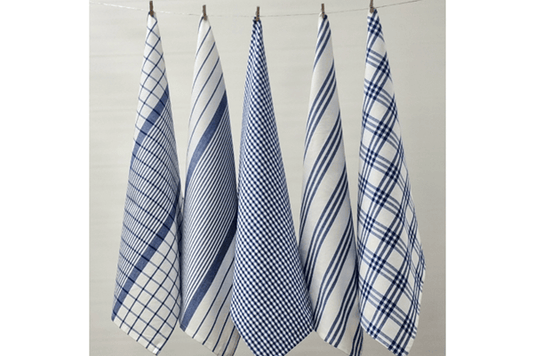 Rans Milan Tea Towel Pack of 5 - Blue
