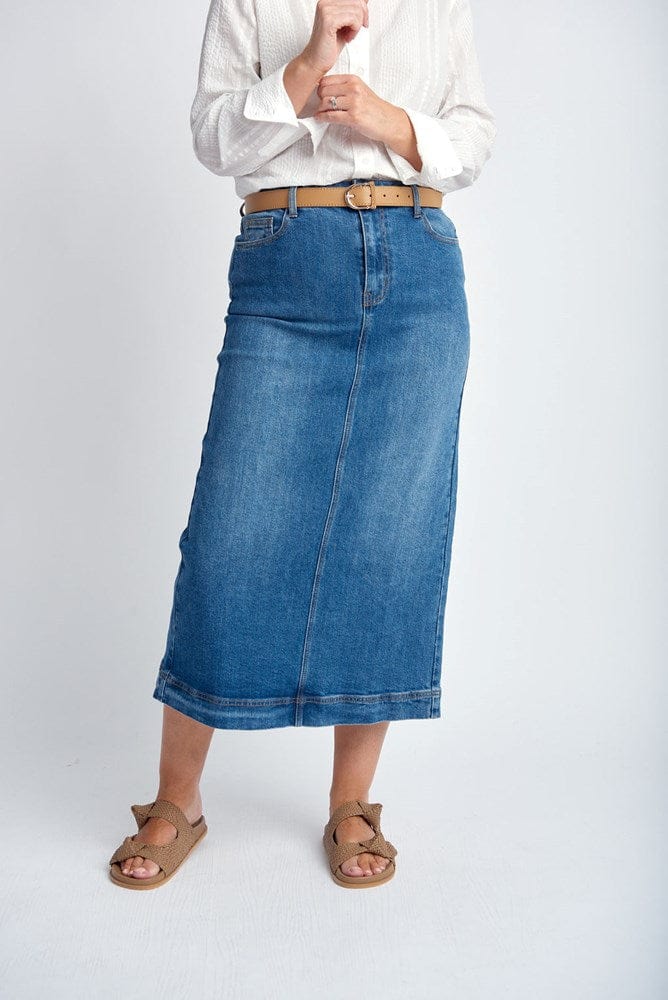 Load image into Gallery viewer, Goondiwindi Cotton Womens Denim Maxi Skirt
