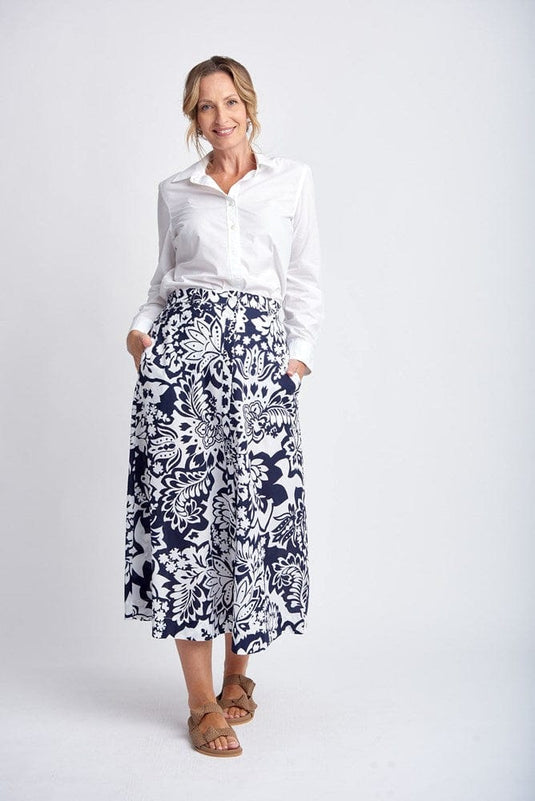 Goondiwindi Cotton Womens Skirt With Button Through Fron