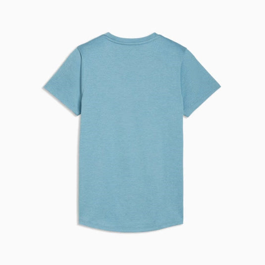 Puma Womens Train All Day Essentials Heather Tee - Baltic Sea Blue