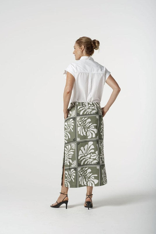 Goondiwindi Cotton Womens Side Split Frame Skirt