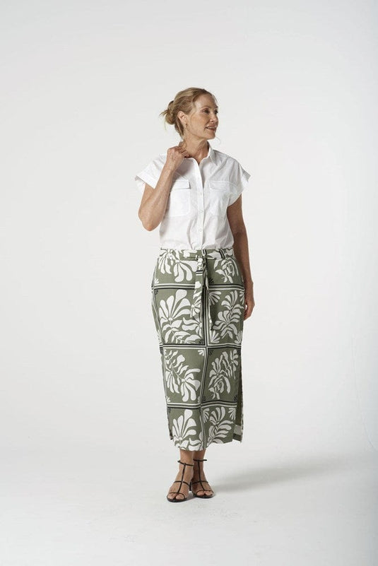 Goondiwindi Cotton Womens Side Split Frame Skirt