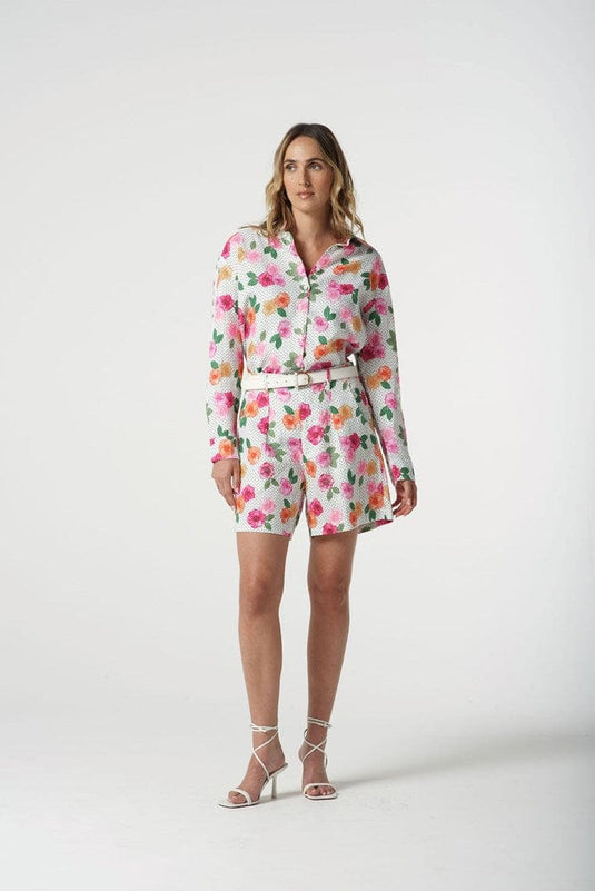 Goondiwindi Cotton Womens Printed Floral Stitches Shorts