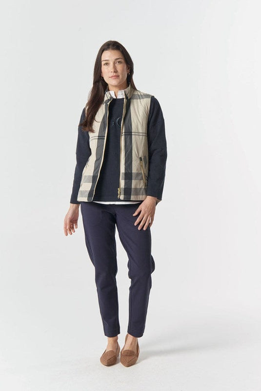 Goondiwindi Cotton Quilted Vest - Birch Check