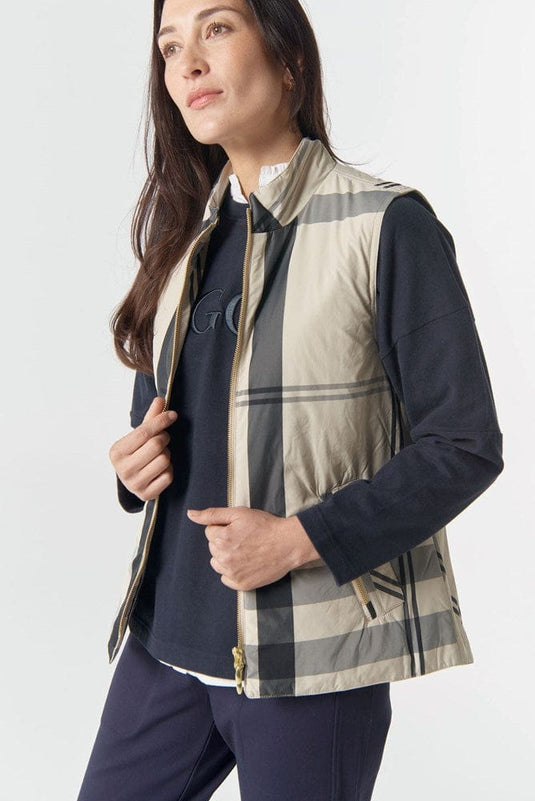 Goondiwindi Cotton Quilted Vest - Birch Check