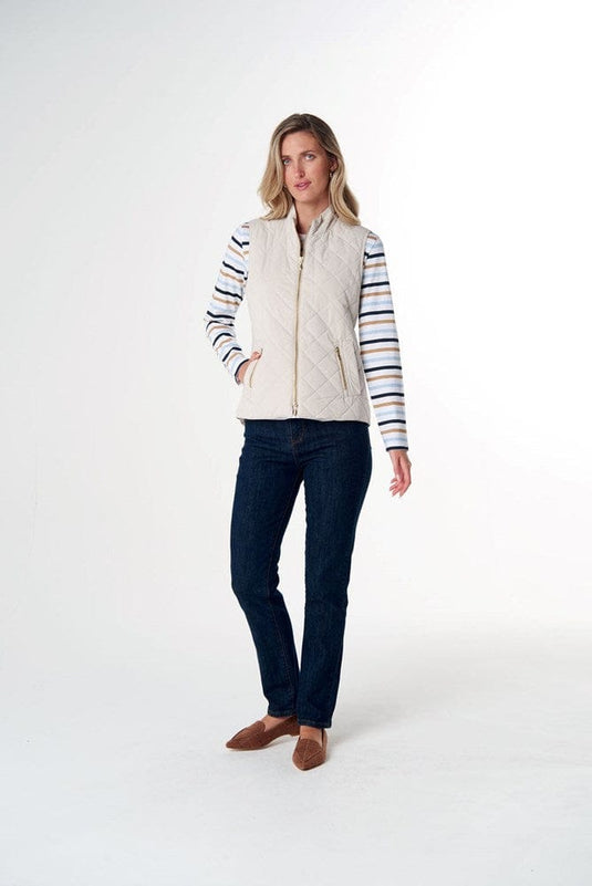 Goondiwindi Cotton Heritage Quilted Vest - Iced Coffee
