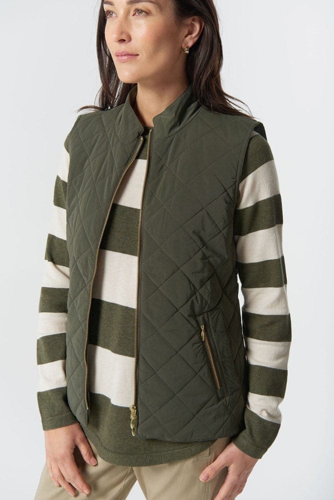 Load image into Gallery viewer, Goondiwindi Cotton Heritage Quilted Vest - Khaki
