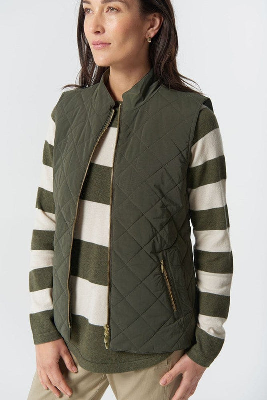 Goondiwindi Cotton Heritage Quilted Vest - Khaki