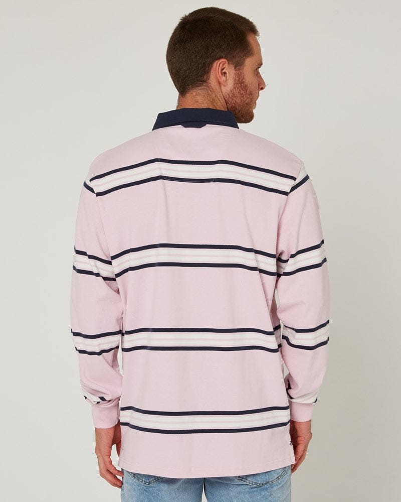 Load image into Gallery viewer, Pilbara Mens Rugby Jersey - Pirouette/Navy/White
