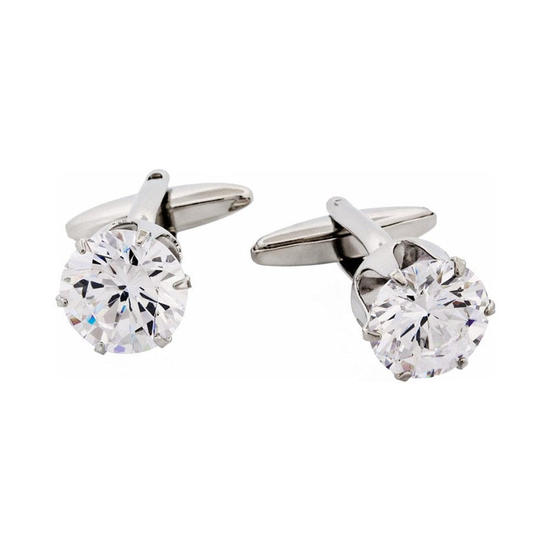 Load image into Gallery viewer, Cudworth Diamond Shaped Crystal Cufflinks
