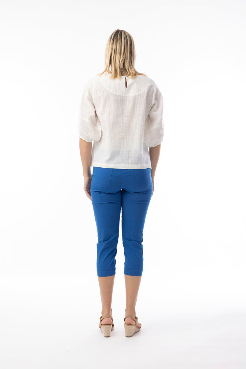 Load image into Gallery viewer, Orientique Womens Bangalene Pant Capri - Blue
