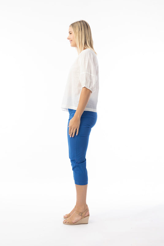 Orientique Womens Bangalene Pant Capri - Blue