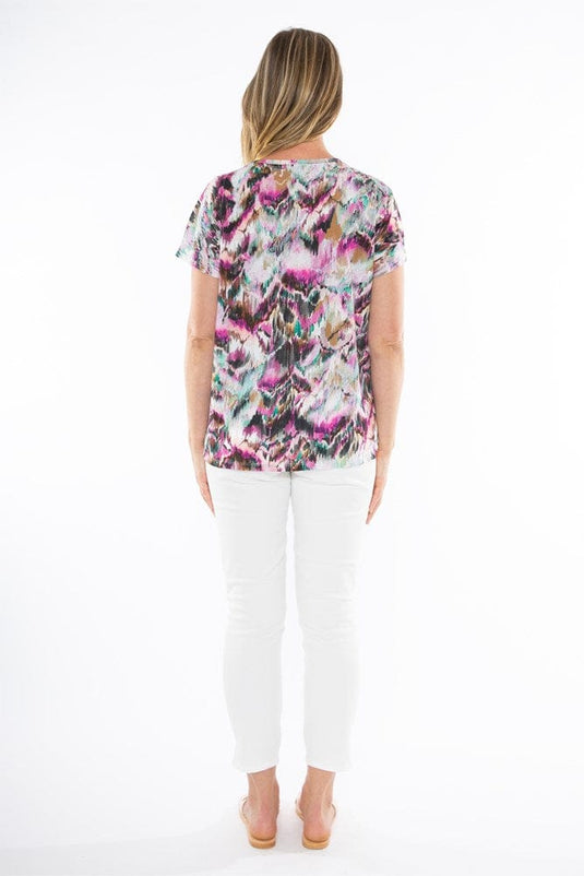 Jump Womens Abstract Ikat Tee