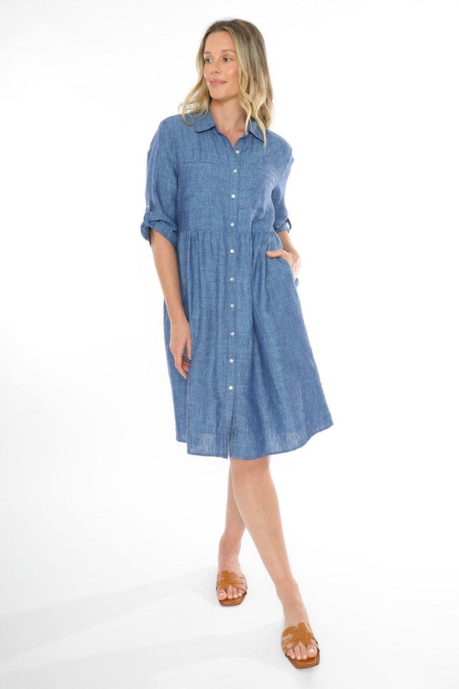 Load image into Gallery viewer, Jump Womens 2 PKT Linen Dress
