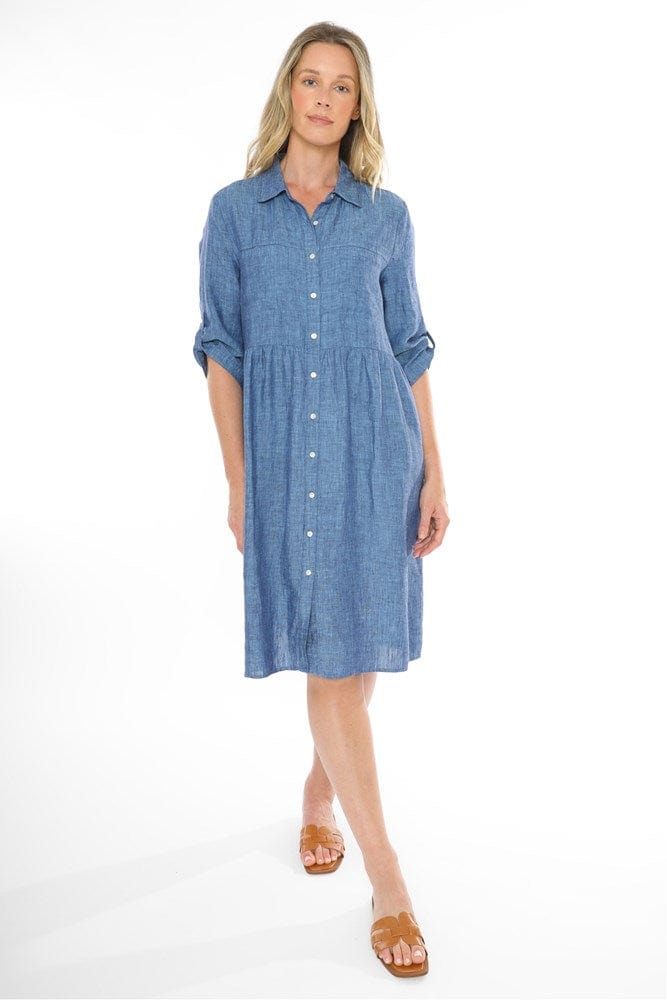 Load image into Gallery viewer, Jump Womens 2 PKT Linen Dress
