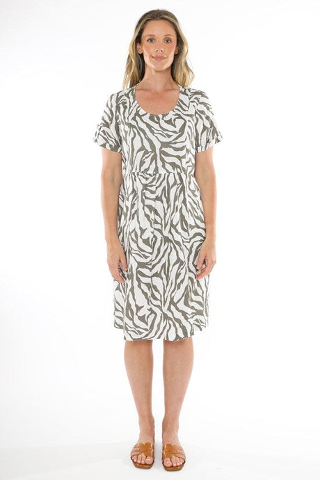 Jump Womens Zebra Pattern Dress