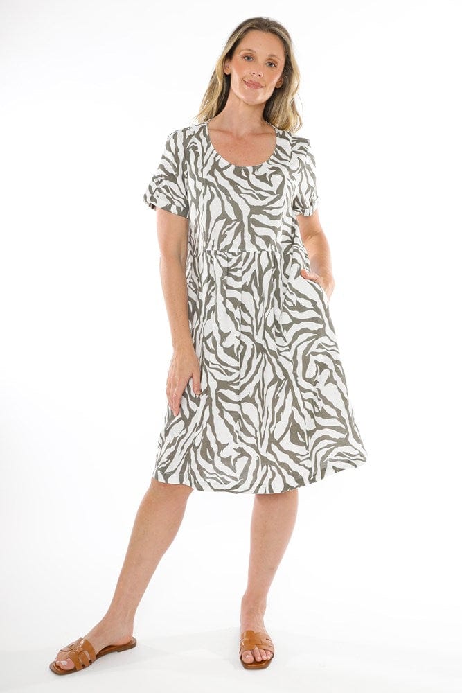 Load image into Gallery viewer, Jump Womens Zebra Pattern Dress
