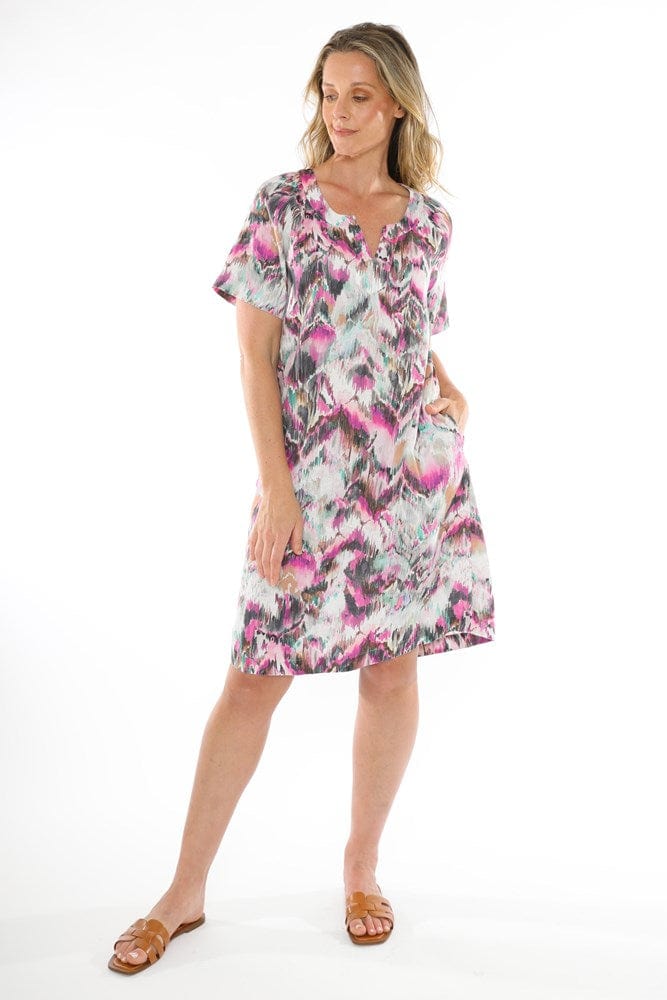 Load image into Gallery viewer, Jump Womens Abstract Ikat Dress
