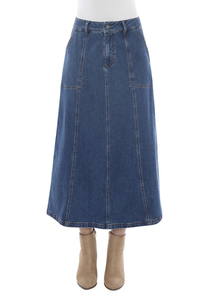 Load image into Gallery viewer, Jump Womens Denim Panel Skirt
