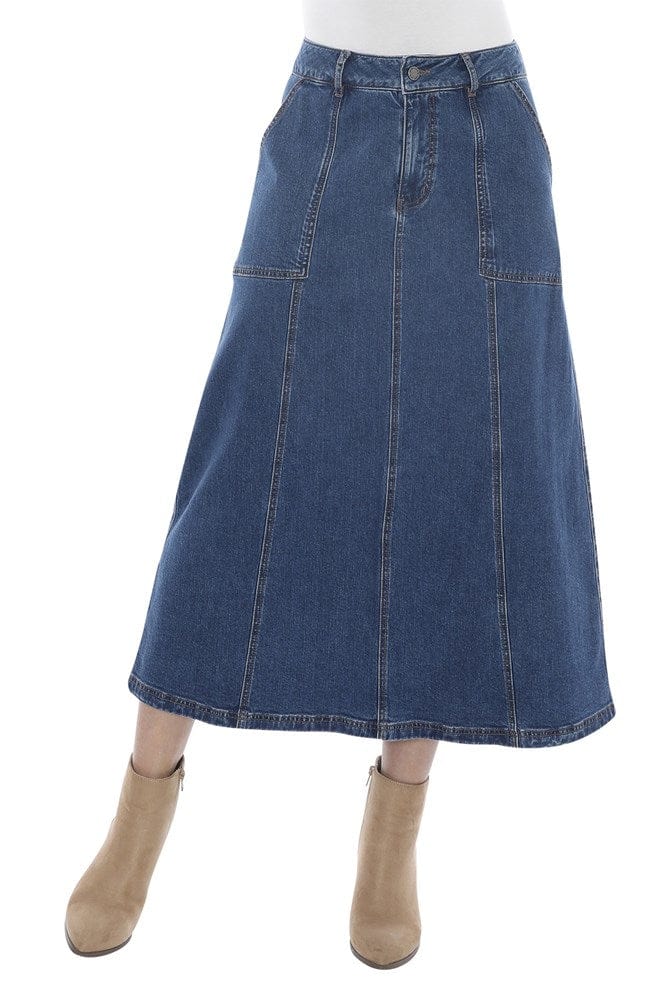 Load image into Gallery viewer, Jump Womens Denim Panel Skirt
