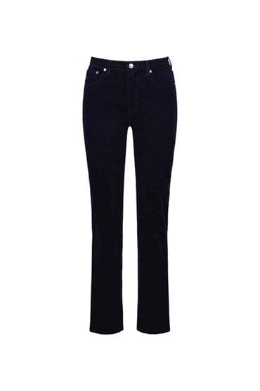 Vassalli Womens Straight Leg Pinwale Cord Pant - Midnight